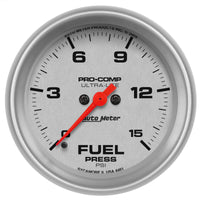 Thumbnail for Autometer Ultra-Lite 2-5/8in 15psi Fuel Pressure Gauge - Digital Stepper Motor