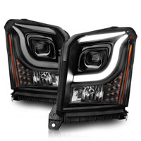 Thumbnail for Anzo 15-17 GMC Yukon/Yukon XL Projector Headlights Black Housing/Clear Lens (w/ Light Bars)