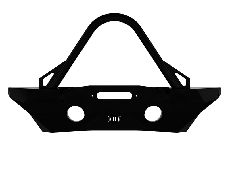 ICON 07-18 Jeep Wrangler JK Pro Series Mid Width Front Recessed Winch Bumper w/Stinger/Tabs