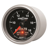 Thumbnail for Autometer Sport-Comp II 2-1/16in Digital Voltometer Gauge - 18V