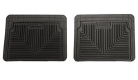 Thumbnail for Husky Liners 12-13 Dodge Ram/88-09 Toyota 4Runner Heavy Duty Black 2nd Row Floor Mats