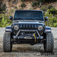 Thumbnail for Westin 18-19 Jeep Wrangler JL Stubby Front Bumper - Textured Black