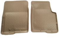 Thumbnail for Husky Liners 97-12 Chevrolet Econoline Full Size Classic Style Tan Floor Liners