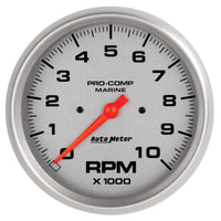 Thumbnail for Autometer Marine Silver Ultra-Lite 5in 10K RPM In-Dash Tachometer Gauge