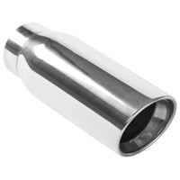 Thumbnail for MagnaFlow Tip Stainless Double Wall Round Single Outlet Polished 4.5in DIA 3.5in Inlet 12in Length