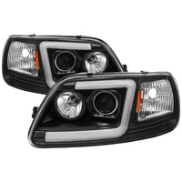 Thumbnail for Spyder 97-03 Ford F-150 (After 6/1997) Light Bar Projector Headlights - Blk (PRO-YD-FF15097V2-LB-BK)