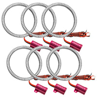 Thumbnail for Oracle Ultima GTR LED Waterproof Tail Light Halo Kit - 6 Rings - Red SEE WARRANTY