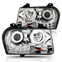 Thumbnail for ANZO 2005-2010 Chrysler 300 Projector Headlights w/ Halo Chrome