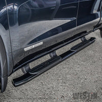Thumbnail for Westin 19-20 Chevrolet Silverado/GMC Sierra 1500 Double Cab PRO TRAXX 5 Oval Nerf Step Bars - Black