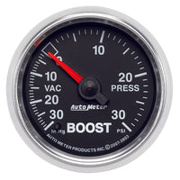 Thumbnail for Autometer GS 52mm 30 In Hg.-Vac/30 PSI Mechanical Vacuum/Boost Gauge