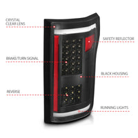 Thumbnail for ANZO 2015-2017 Ford F-150 LED Taillights Black