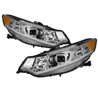 Thumbnail for xTune 09-14 Acura TSX Projector Headlights - Light Bar DRL - Chrome (PRO-JH-ATSX09-LB-C)
