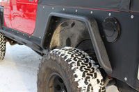 Thumbnail for Fishbone Offroad 97-06 Jeep Wrangler TJ Steel Tube Fenders Rear 3In Flare - Blk Textured Powdercoat