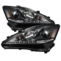 Thumbnail for Spyder Lexus IS 250/350 2006-2010 Projector Headlights DRL Black PRO-YD-LIS06-DRL-BK