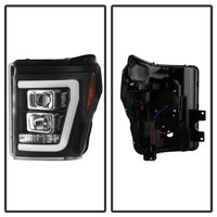 Thumbnail for Spyder Ford F-250/F-350/F450 Super Duty 11-16 V2 Projector Headlights - Black (PRO-YD-FS11V2-LB-BK)