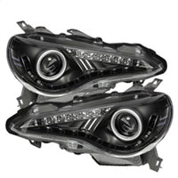 Thumbnail for Spyder Subaru BRZ 12-14 Projector Headlights- DRL LED Black PRO-YD-SUBRZ12-BK