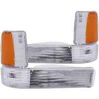 Thumbnail for ANZO 1991-1996 Dodge Dakota Euro Parking Lights Chrome w/ Amber Reflector