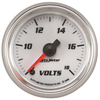 Thumbnail for Autometer Pro-Cycle Gauge Voltmeter 2 1/16in 18V Digital Stepper Motor White
