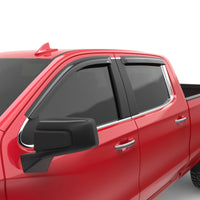 Thumbnail for EGR 2019 Chevy 1500 Crew Cab Tape-On Window Visors - Set of 4 Dark Smoke