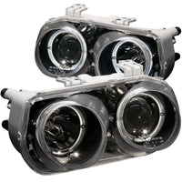 Thumbnail for ANZO 1994-1997 Acura Integra Projector Headlights w/ Halo Black