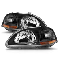 Thumbnail for ANZO 1996-1998 Honda Civic Crystal Headlights Black