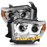 Thumbnail for ANZO 2014-2016 Toyota Tundra Projector Headlights w/ U-Bar Chrome
