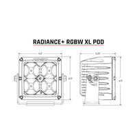 Thumbnail for Rigid Industries Radiance+ Pod XL RGBW - Pair