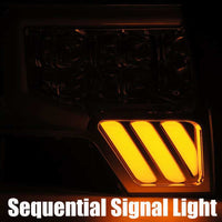 Thumbnail for AlphaRex 09-14 Ford F-150 NOVA LED Proj Headlights Plank Style Gloss Black w/Activ Light/Seq Signal