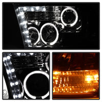 Thumbnail for Spyder Dodge Ram 1500 09-14 10-14 Projector Headlights Halogen- LED Halo LED- Smke PRO-YD-DR09-HL-SM