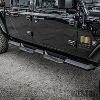 Thumbnail for Westin 2020 Jeep Gladiator HDX Xtreme Nerf Step Bars - Textured Black