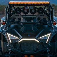 Thumbnail for Rigid Industries 2017+ Polaris Pro R/Turbo R Revolve Amber PRO A-Pillar Light Kit