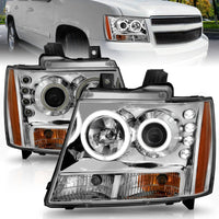 Thumbnail for ANZO 2007-2013 Chevrolet Avalanche Projector Headlights w/ Halo Chrome