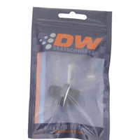 Thumbnail for DeatschWerks 6AN Male Flare to M18 X 1.5 Male Metric Adapter (Incl Washer) - Anodized Matte Black