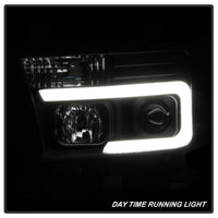 Thumbnail for Spyder 08-13 Toyota Sequoia Projector Headlights - Light Bar DRL - Black PRO-YD-TTU07V2-LB-BK