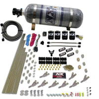 Thumbnail for Nitrous Express STD Nozzle Nitrous Kit (200-500HP) Gas w//Dist Block & 4 Solenoids w/15lb Bottle