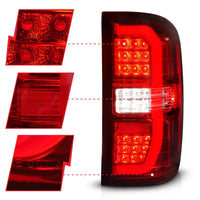 Thumbnail for ANZO 14-18 GMC Sierra 1500 LED Taillights Red/Clear