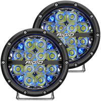 Thumbnail for Rigid Industries 360-Series 6in LED Off-Road Drive Beam - Blue Backlight (Pair)
