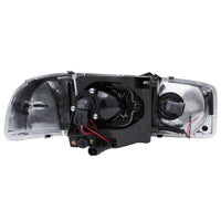 Thumbnail for ANZO 1999-2006 Gmc Sierra 1500 Projector Headlights w/ U-Bar Black