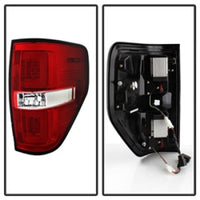 Thumbnail for Spyder 09-14 Ford F150 V2 Light Bar LED Tail Lights - Red Clear (ALT-YD-FF15009V2-LBLED-RC)
