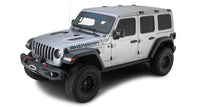 Thumbnail for Rhino-Rack 07-10 Jeep Wrangler 2 Door SUV Heavy Duty RLT600 Track Mount 2 Bar Roof Rack - Black
