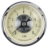 Thumbnail for AutoMeter Gauge Tachometer 3-3/8in. 8K RPM In-Dash Prestige Antq. Ivory