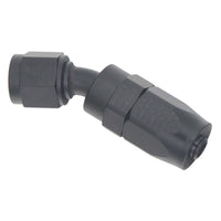 Thumbnail for DeatschWerks 6 AN Female Flare Swivel 30-Degree Hose End CPE - Anodized Matte Black