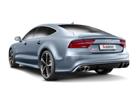 Thumbnail for Akrapovic 14-17 Audi RS7 Sportback (C7) Evolution Line Cat Back (Titanium) w/ Carbon Tips