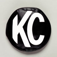 Thumbnail for KC HiLiTES 8in. Round Soft Cover (Pair) - Black w/White KC Logo