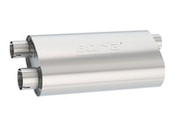 Thumbnail for Borla Universal Pro-XS Muffler Oval 3in Inlet/ 2.5in Dual Outlet Transverse Flow Notched Muffler