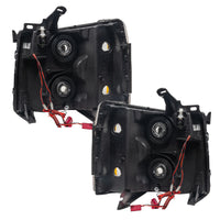 Thumbnail for Oracle Lighting 07-13 Chevrolet Silverado Pre-Assembled LED Halo Headlights - Blue SEE WARRANTY