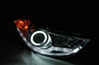 Thumbnail for ANZO 2011-2014 Hyundai Elantra Projector Headlights w/ Halo Black (CCFL)