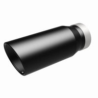 Thumbnail for MagnaFlow Tip Stainless Black Coated Single Wall Round Single Outlet 5in Dia 4in Inlet 13in L
