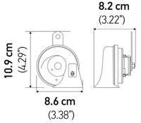 Thumbnail for Hella Twin Trumpet Horn Kit 12V - Ford