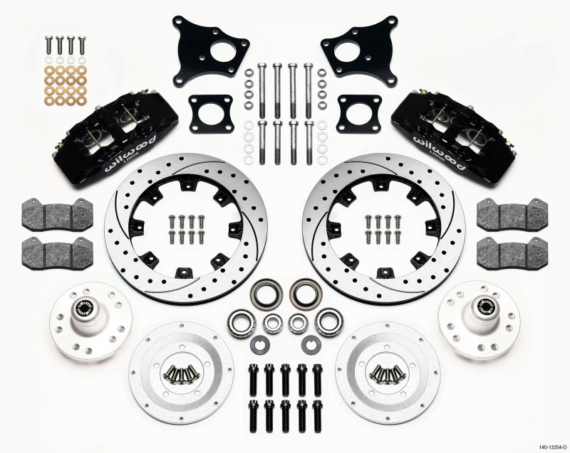 Wilwood Dynapro 6 Front Hub Kit 12.19in Drilled AMC 71-76 OE Disc w/o Bendix Brakes